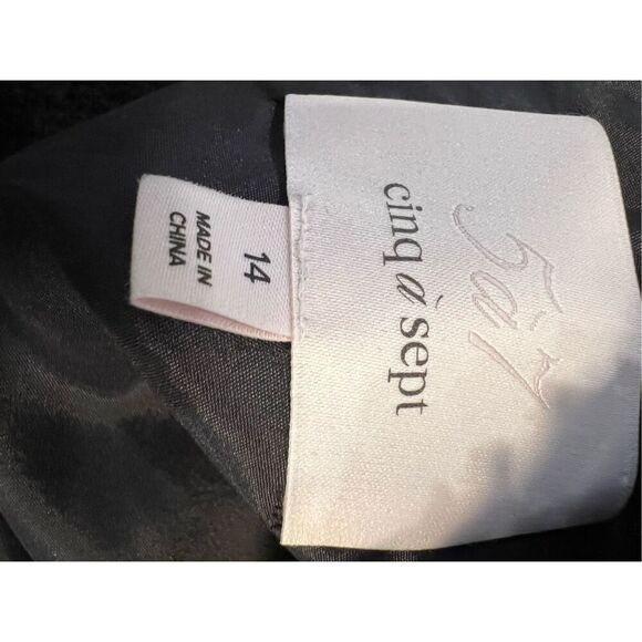 Cinq à Sept Women's Black Nova Tweed Short Sleeve Fit & Flare Dress Size 14 NWOT - Picture 9 of 11